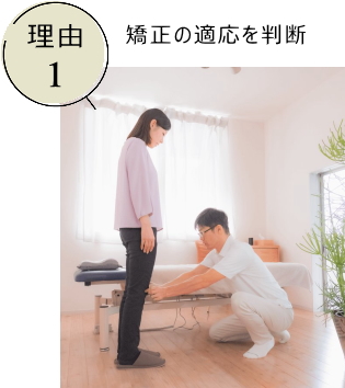 O脚検査のようす